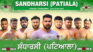 🔴Live Sandharsi Patiala Kabaddi Tournament 04122024www123Livein [upl. by Eitsirhc]