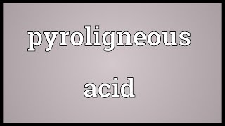 Pyroligneous acid Meaning [upl. by Asher807]