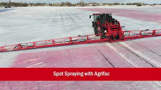 Agrifac Spot Spraying Mona Lisa in de sneew [upl. by Htebasil]