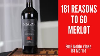 2016 Noble Vines 181 Merlot Wine Review [upl. by Norene278]