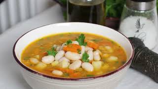 The famous Greek bean soup  Fasolada  So delicious and easy to prepare [upl. by Anitsirhcairam]