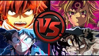 MELIODAS VS MIDORIYA VS NATSU VS ASTA 2019  RAP VERSUS  Doblecero Feat Kinox Isu amp Ykato [upl. by Ahsikad]