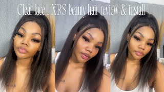 MY NATURAL HAIR   THE BEST CLEAR LACE IVE EVER TRIED  XRS BEAUTY HAIR REVIEW amp INSTALL [upl. by Torin]