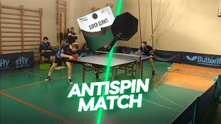 CYBERSHAPE FRICTIONLESS ANTISPIN🔥 BARNA SUPER GLANTI SOFT  TABLE TENNIS MATCH [upl. by Sanfred737]