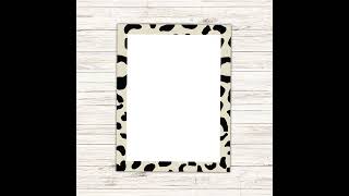 Printable PDF Leopard Print Border Pages for Planners Journals Worksheets Books Classroom Etc [upl. by Rogerson]