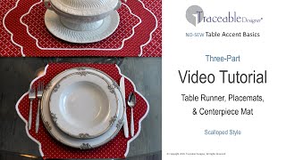 Traceable Designer  Easy NoSew Table Runners Placemats amp Centerpiece Mats Video Tutorial diy [upl. by Lauber]