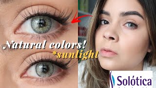 Best color contacts lenses for Beginners  Solotica Natural colors Quartzo Crystal  sunlight [upl. by Vigen]