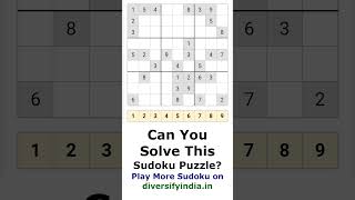 Solve Daily Sudoku New Puzzles Every Day  Sudoku Puzzle 21 sudokuchallenge [upl. by Olnee]