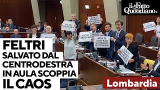 Dimissioni Vittorio Feltri il centrodestra lo salva e in Aula scoppia il caos quotVergognateviquot [upl. by Tserrof]