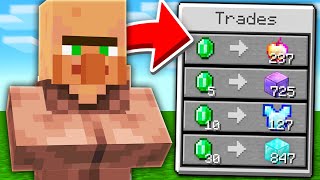 Minecraft But Villagers Trade OP Items [upl. by Dranal]