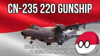 CN235 220 Gunship  Desain CN235 220 Gunship Dari PT Dirgantara Indonesia [upl. by Edin]