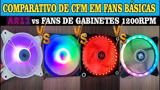 Teste comparativo de CFM AR12 vs fans BÁSICAS de GABINETE [upl. by Melonie]