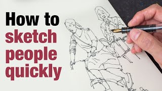 How to sketch people quickly [upl. by Terr437]