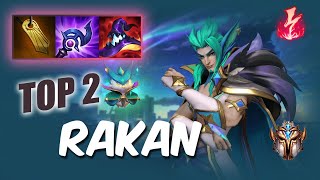 Wild Rift RAKAN TOP 2  S12 RUSH Challenger ranked game  build [upl. by Bandur]