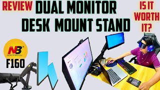 Unboxing And Installation Of Dual Desk Mount Stand 👉🏾 F160 North Bayou Complete Setup [upl. by Nidnal563]