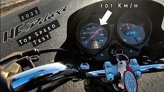 Hero HF DELUXE 2023 Top Speed Test  97cc Ki Bike 101 Kmh Ki Top Speed😱 [upl. by Gorlicki]