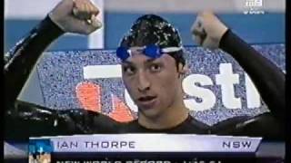 2000  Ian Thorpe  World Record  14551  200m Freestyle  17 Years Old  Olympic Trials [upl. by Yltneb242]