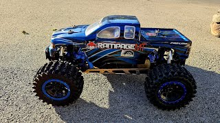 Redcat Rampage MT First Bash New Wheels [upl. by Machute501]