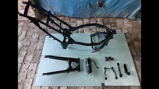 Full Restoration Old Motorcycle Kawasaki GPZ 600 R  Part 2 FrameRear Shock and Swingarm [upl. by Nivre257]