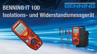 BENNING IT 100 Isolations und Widerstandsmessgerät [upl. by Iloj]