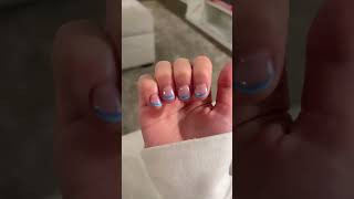 School dance nail transition 💙🩵 nails nailedit [upl. by Llednohs179]