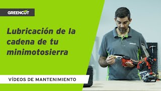 🔧 ¿CÓMO lubricar correctamente la CADENA de tu MINIMOTOSIERRA [upl. by Sochor]