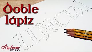 ✏️✏️ CALIGRAFÍA con DOBLE LÁPIZ Alfabeto UNCIAL [upl. by Eened132]