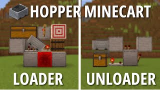 Easy Hopper Minecart Loader amp Unloader  Minecraft Tutorial 121 [upl. by Asiil]