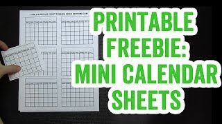 Free Printable Mini Calendar [upl. by Sixel]