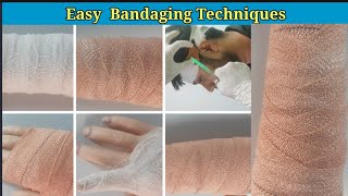 Bandaging Procedure  All Types of Bandaging Techniques  Medical amp Nursing  Health Sector [upl. by Keifer]