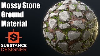 Substance Designer 20  Mossy Stone Ground [upl. by Dira]