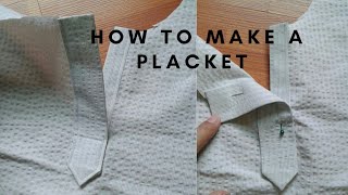 Diy How to make a placket for beginners Beginners friendly tutorial Placket sewing tutorial [upl. by Lyndsey210]