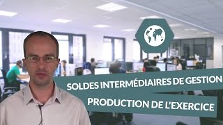 Les soldes intermédiaires de gestion la production de lexercice  BTS Ci [upl. by Wagshul519]