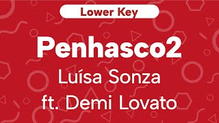 Karaoke Penhasco2  Luísa Sonza ft Demi Lovato  Lower Key Cover [upl. by Adnohsel]