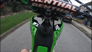 DIRTBIKE STREET WHEELIE PRACTICE KX450F [upl. by Ackerman894]