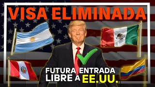 ESTADOS UNIDOS ya NO EXIGIRÍA VISA a 5 países LATINOS [upl. by Wehttan]