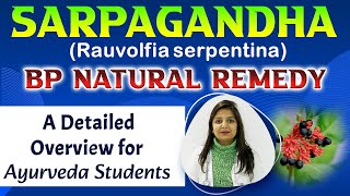 Sarpagandha Rauwolfia serpentina  BP Herbal Remedy  A Detailed Overview for Ayurveda Students [upl. by Anear5]