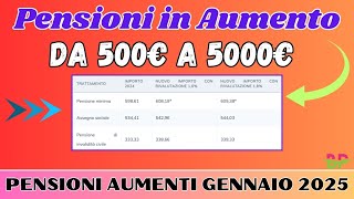 💰700 Euro ➜ 🔥 AUMENTI PENSIONI 16 ECCO I NUOVI IMPORTI 💸 TABELLA 🤑 [upl. by Aihtnis]