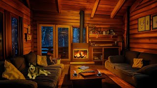 ASMR Winter Cabin Retreat ❄ Cozy Fireplace and Snow Wind Sounds for Calm Nights 🔥 [upl. by Eadas]