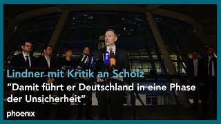 Kanzler entlässt Finanzminister Pressestatement von Christian Lindner  071124 [upl. by Zoba]