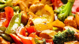 CHICKEN STIR FRY RECIPE  QUICK AND EASY CHICKEN STIR FRY  STIR FRY CHICKEN [upl. by Ahsat]