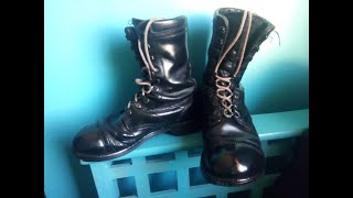 Como pulir botas Militares de Cuero Lustrar y Pulir [upl. by Collyer]