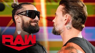 CM Punk leaves his WWE future uncertain and comes facetoface with Seth Rollins Raw Oct 7 2024 [upl. by Kola]