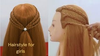 Very cute hairstyle  cute hairstyle for girls  Trending girls hairstyle for open hair [upl. by Eelaroc390]