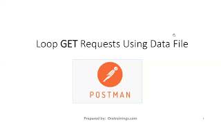 Loop GET Requests in POSTMAN  Using Data File  Runner [upl. by Halden573]