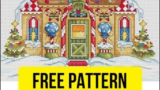 🏠 “New Year house” – free cross stitch pattern [upl. by Etselec729]