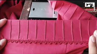 Salwar ka Poncha Design  Cutting And Stitching Tutorials  Poncha Design With Lace For Trouser [upl. by Gonick]