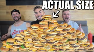 IMPOSSIBLE 25LB BURGER CHALLENGE 60 BURGERS  Unbeaten Food Challenge [upl. by Eremehc563]