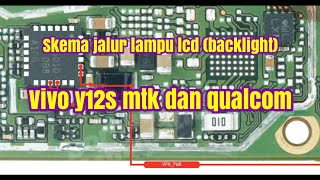 skema schematic jalur lampu LCD backlight vivo y12s MTK amp QUALCOM [upl. by Gracye]