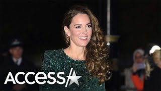 Kate Middleton Dazzles In Recycled Gown amp Glam Curls [upl. by Alyos]